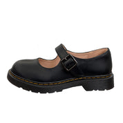 Dames Mary Jane flats bruin – retro schoenen met ronde neus en gesp