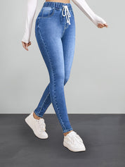 Jegging – Slim Fit Stretchbroek met Elastische Taille en Denim Look jeans