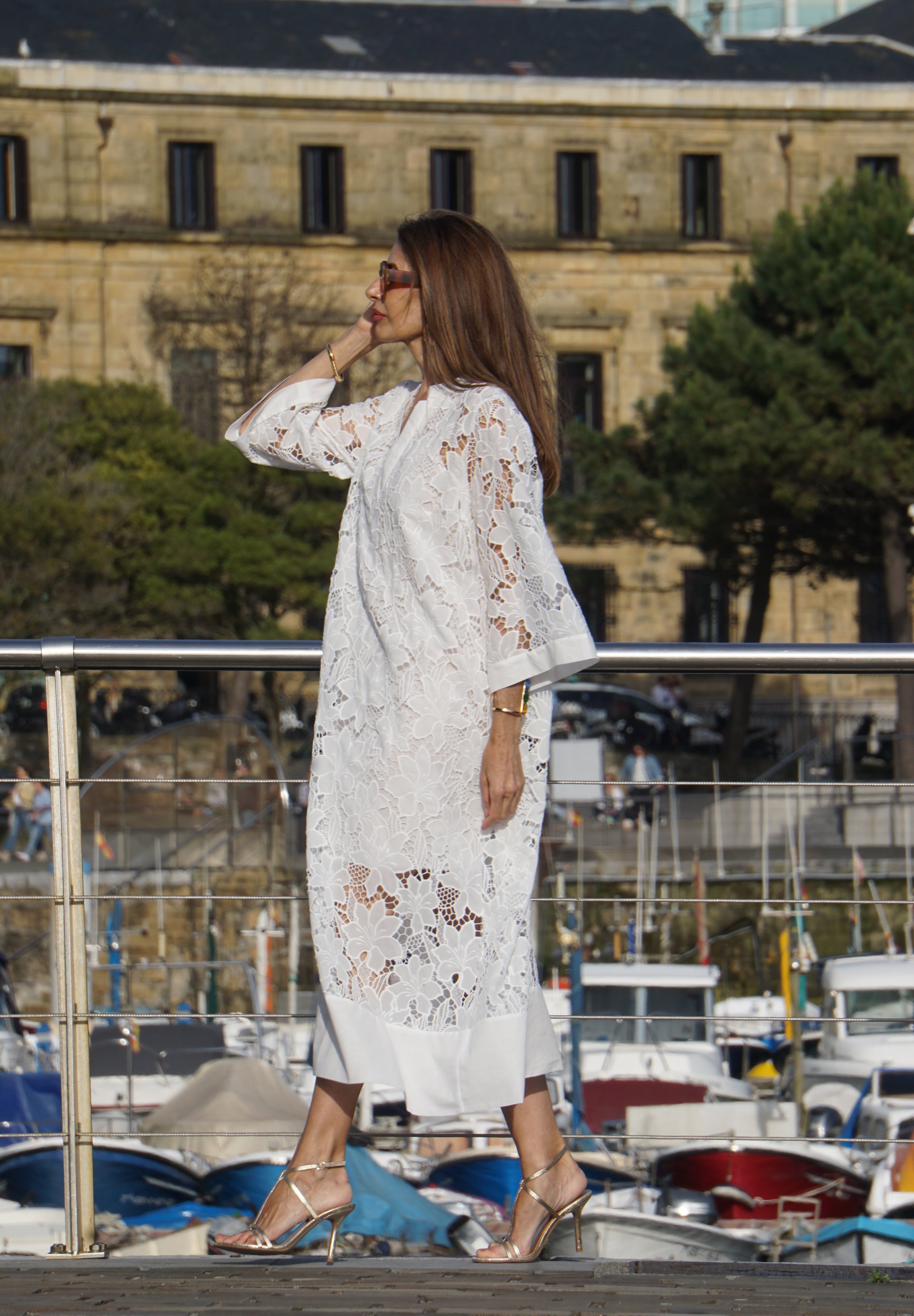 Jurk Luana Lace wit – Elegante Kanten Damesjurk met Onderdress