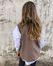 Noémie gebreide spencer dames – V-hals spencer voor casual & zakelijke looks
