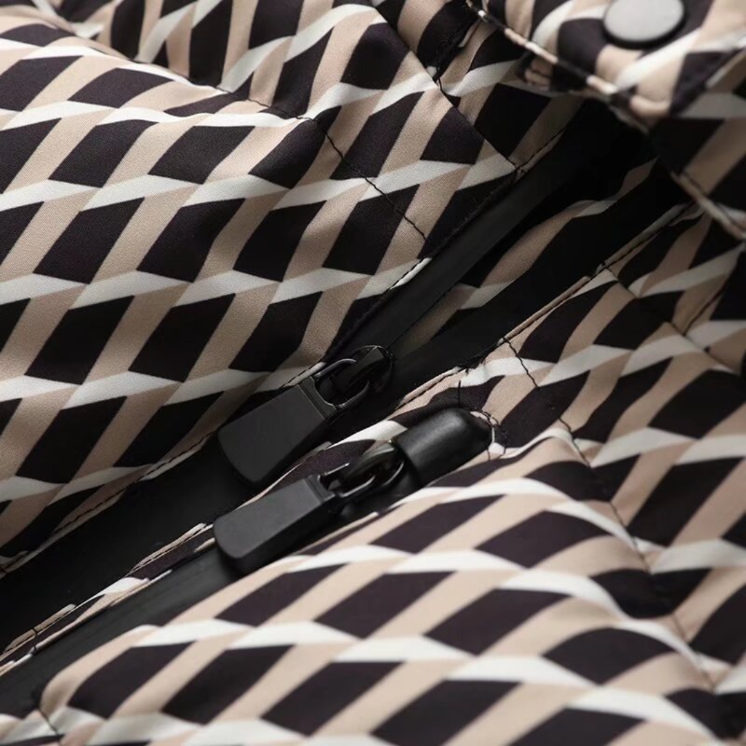 Gewatteerde donsjas dames met ceintuur – warme lange puffer jas voor de winter