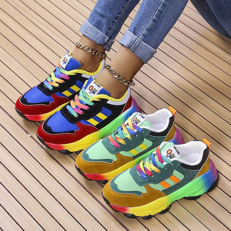 Orthopedische regenboogschoenen dames – stijlvol comfort & pijnvrije passen