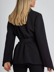 Eleganza blazer met riem – getailleerde dames blazer voor werk & avond