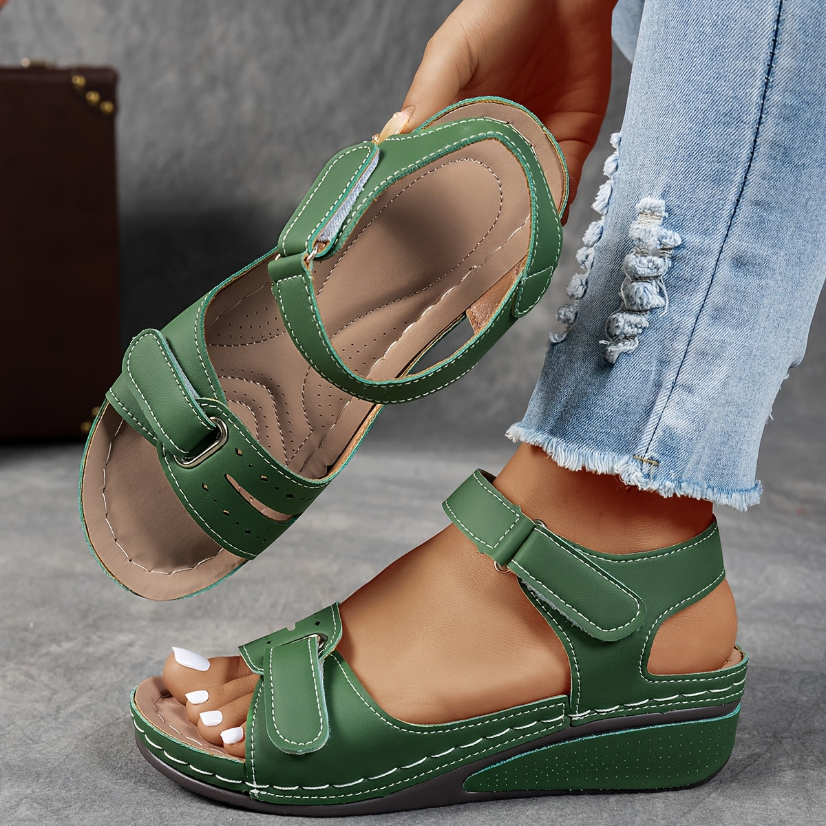Orthopedische dames sandalen – comfortabele sandalen met verstelbare bandjes en zachte zool