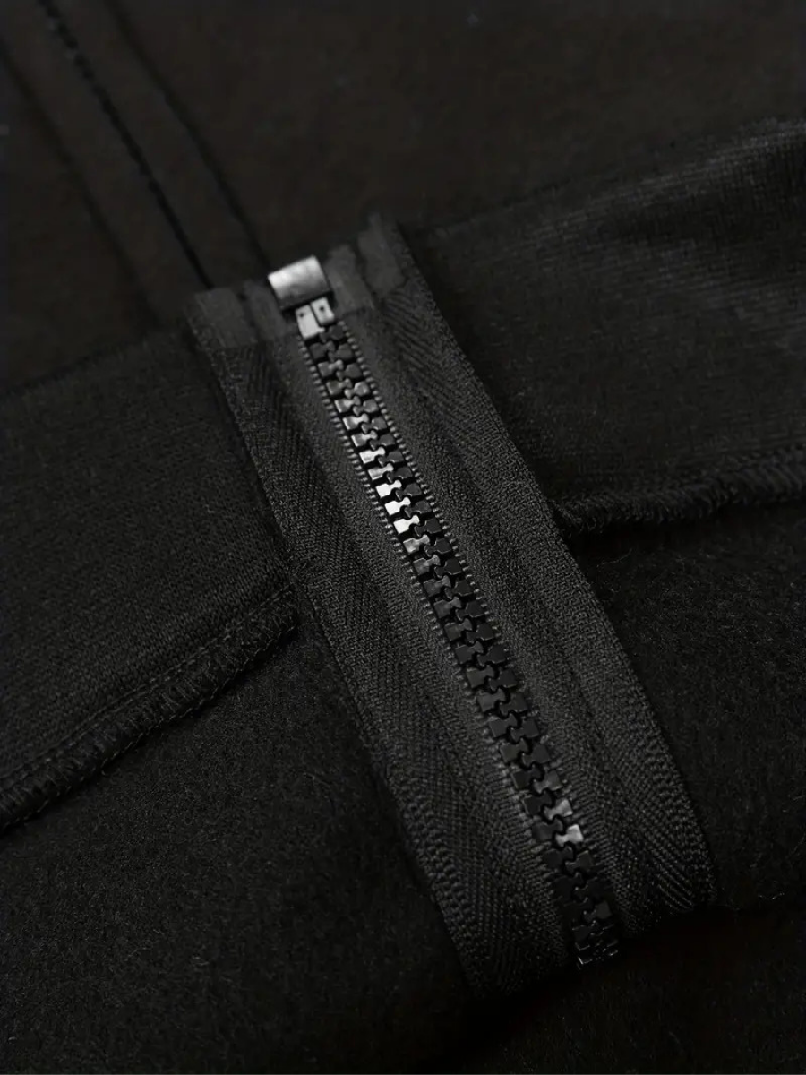 Lange dames hoodie met hoge kraag en rits – comfortabel & casual