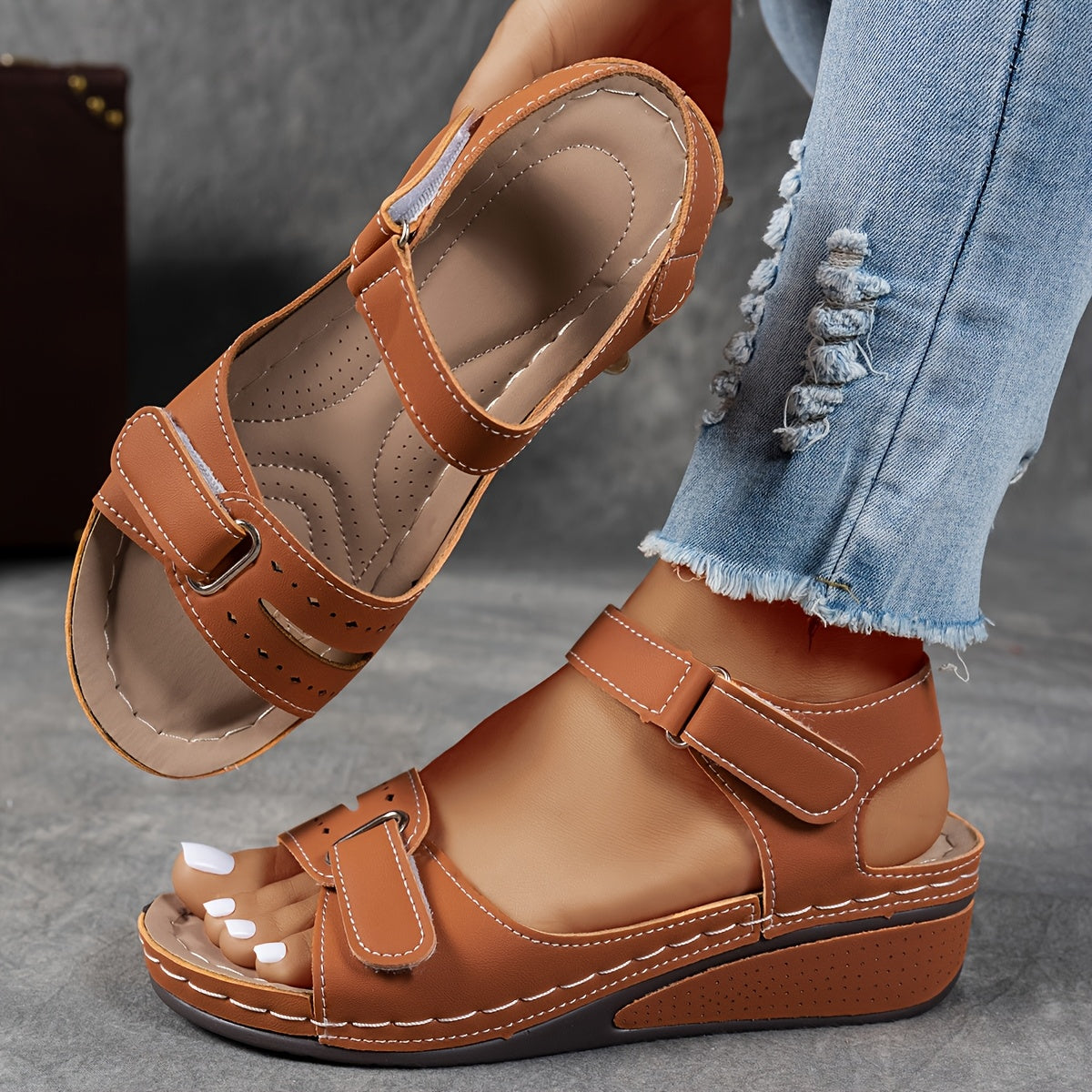 Orthopedische dames sandalen – comfortabele sandalen met verstelbare bandjes en zachte zool