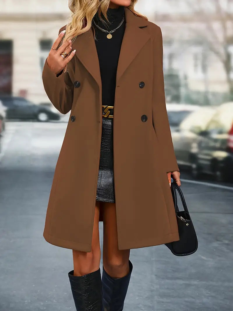 Omkeerbare Lange Winter Trenchcoat – Dames | 2-in-1 Elegant Design