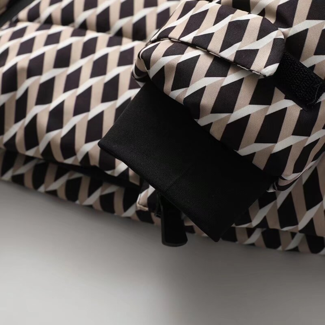 Gewatteerde donsjas dames met ceintuur – warme lange puffer jas voor de winter