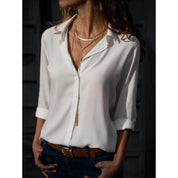 Kayleigh | Dames Lange Mouwen Blouse met Knoopsluiting | Tijdloze Elegantie