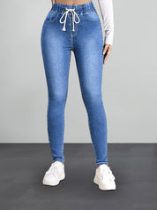 Jegging – Slim Fit Stretchbroek met Elastische Taille en Denim Look jeans