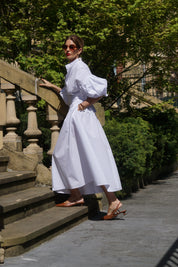 Jurk Phoebe wit – Stijlvolle Maxi Jurk van 100% Egyptisch Katoen