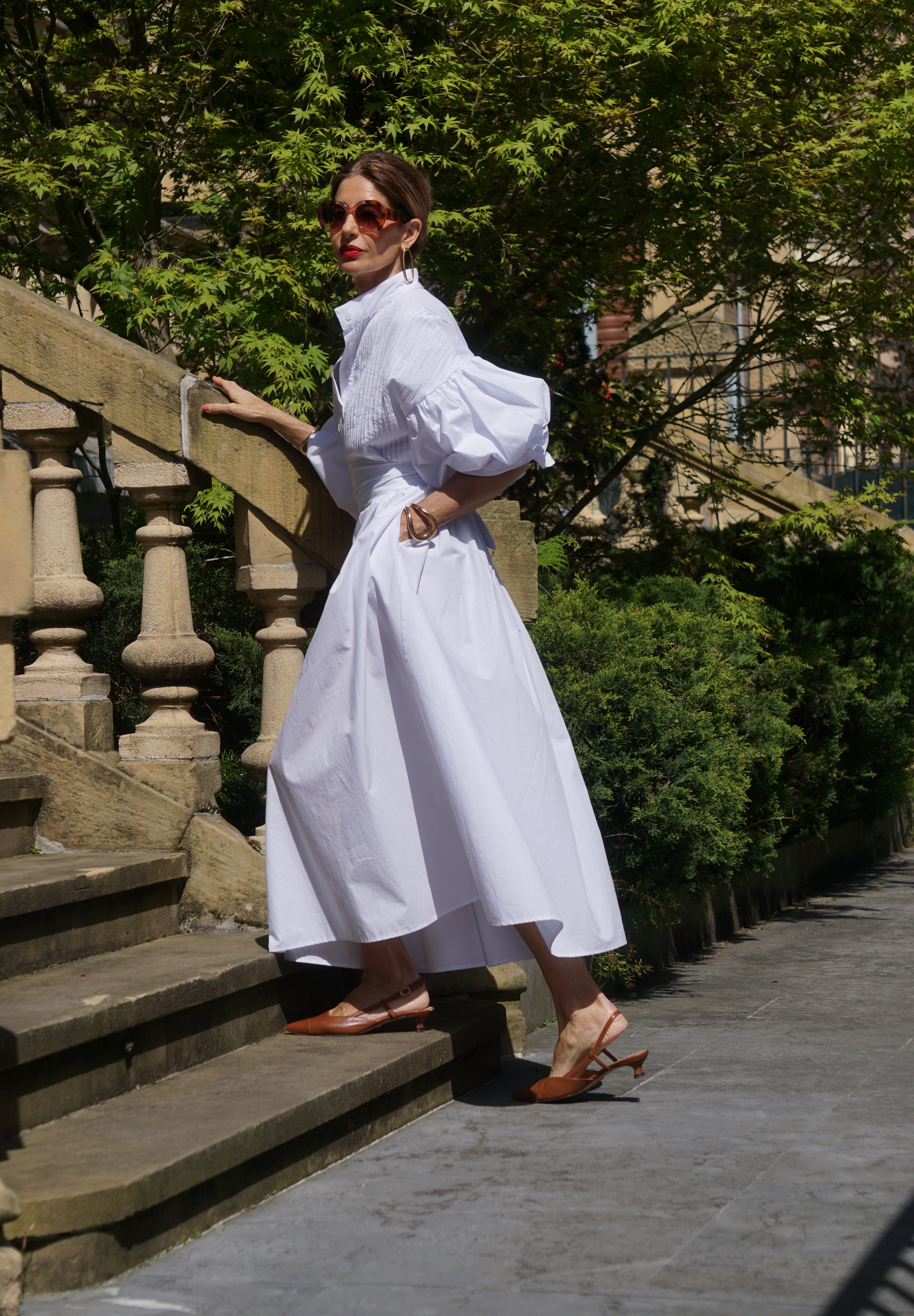 Jurk Phoebe wit – Stijlvolle Maxi Jurk van 100% Egyptisch Katoen