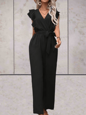 Nellie Jumpsuit Dames – Elegante Jumpsuit met Ruches en Taillekoord