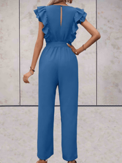 Nellie Jumpsuit Dames – Elegante Jumpsuit met Ruches en Taillekoord