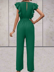 Nellie Jumpsuit Dames – Elegante Jumpsuit met Ruches en Taillekoord