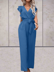 Nellie Jumpsuit Dames – Elegante Jumpsuit met Ruches en Taillekoord