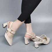 Orthopedische hakken dames – comfortabele schoenen met brede hak en schokdempende zool