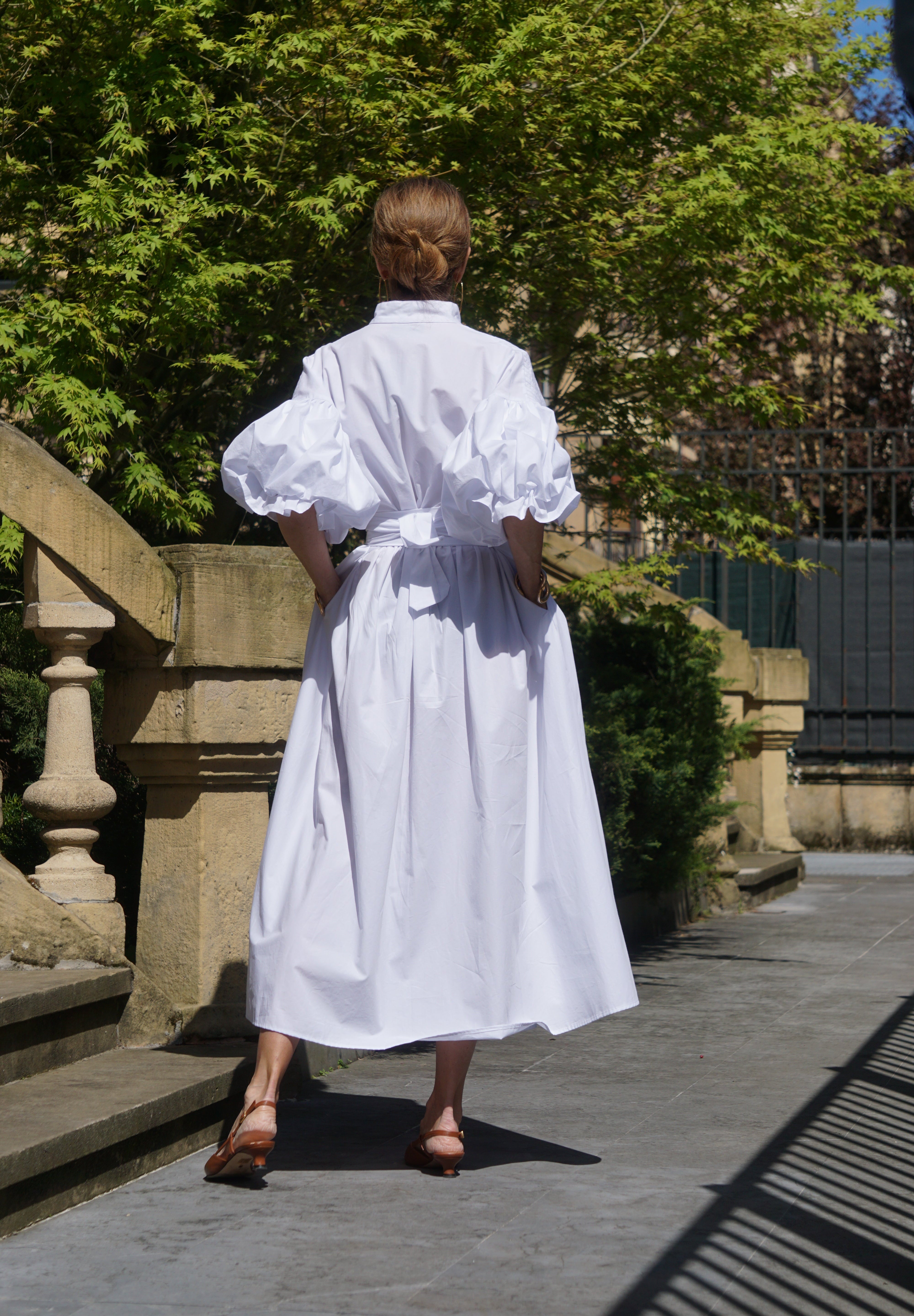 Jurk Phoebe wit – Stijlvolle Maxi Jurk van 100% Egyptisch Katoen