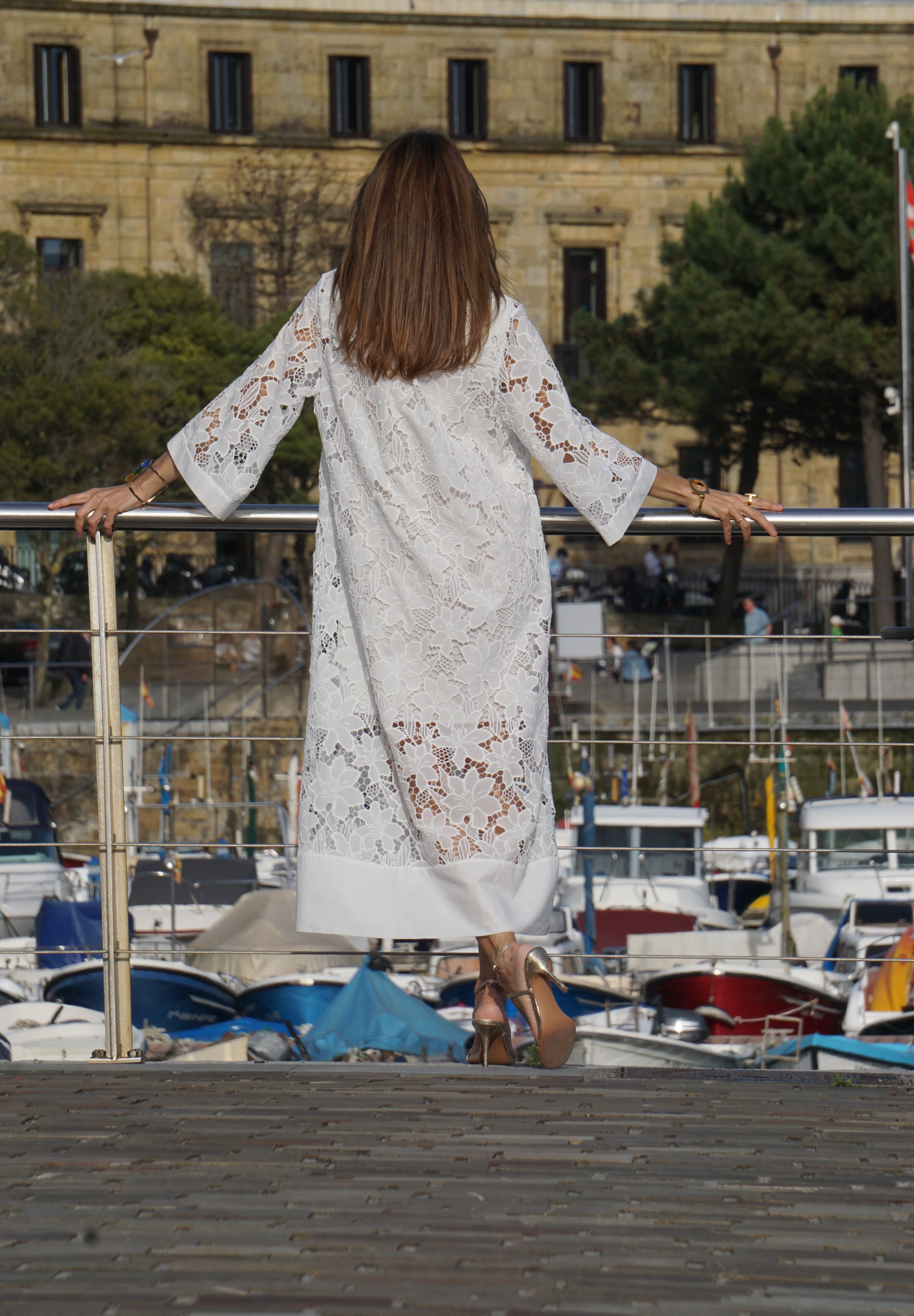 Jurk Luana Lace wit – Elegante Kanten Damesjurk met Onderdress