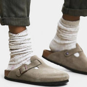 Gleame clogs – premium unisex leren sandalen met gesp in diverse kleuren