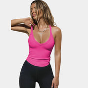 Gleame dames hemdje – mouwloze top met V-hals, ademend & veelzijdig