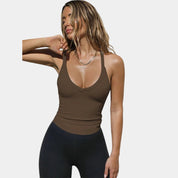 Gleame dames hemdje – mouwloze top met V-hals, ademend & veelzijdig