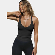 Gleame dames hemdje – mouwloze top met V-hals, ademend & veelzijdig