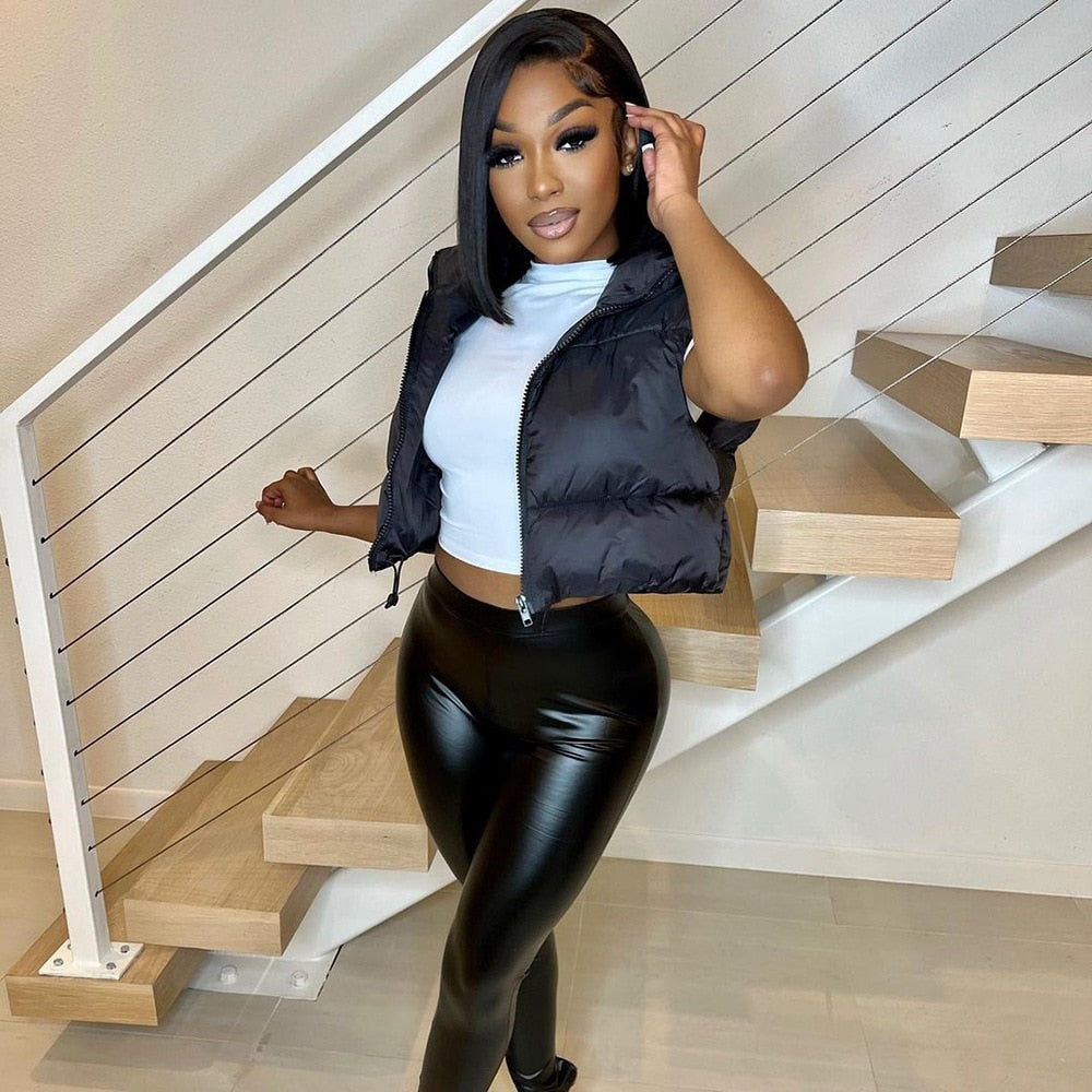 Kayla Korte Bodywarmer – Dubbelzijdige Dames Bodywarmer met Hoge Kraag