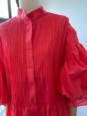 Jurk Phoebe rood – Stijlvolle Maxi Jurk van 100% Egyptisch Katoen