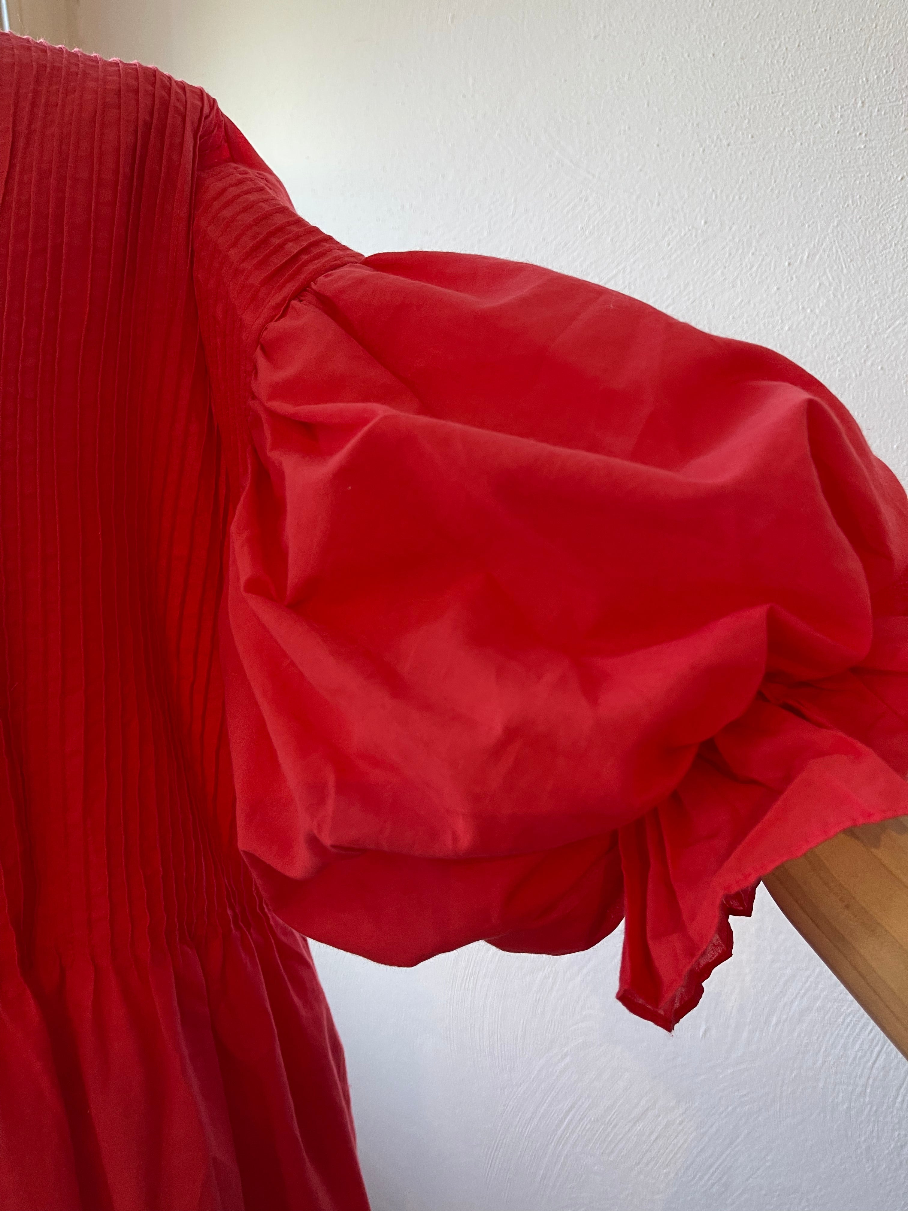 Jurk Phoebe rood – Stijlvolle Maxi Jurk van 100% Egyptisch Katoen