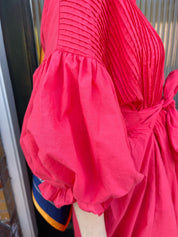 Jurk Phoebe rood – Stijlvolle Maxi Jurk van 100% Egyptisch Katoen