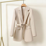 Lange dames blazer – stijlvolle blazer met ceintuur voor elegantie & comfort
