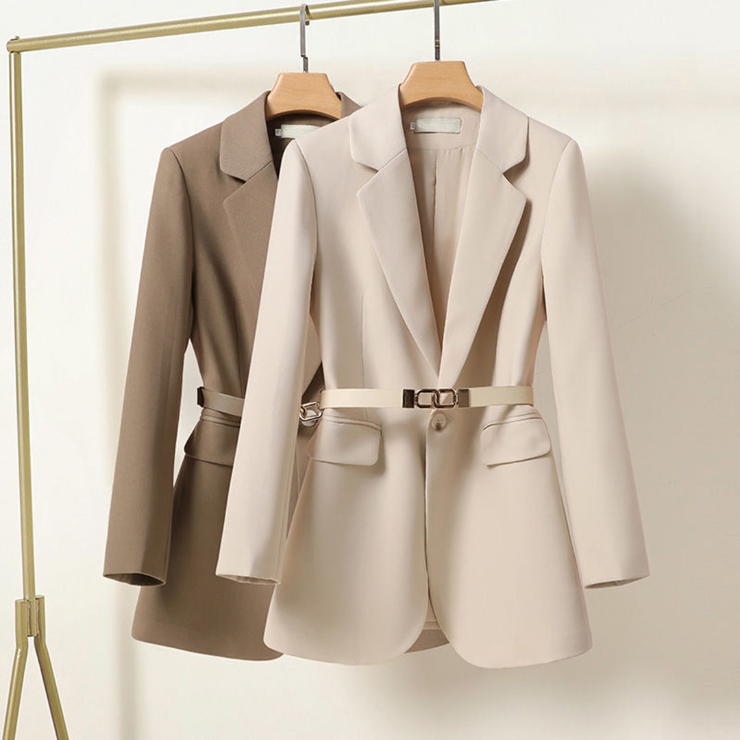 Lange dames blazer – stijlvolle blazer met ceintuur voor elegantie & comfort