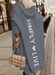 Lange Gebreide Dames Cardigan – Margo | Vest met Capuchon en Oversized Pasvorm