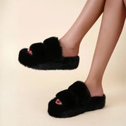 Dames Pantoffels met Gewatteerde Zool – Zachte Mohnblattschubben Slippers voor Thuis