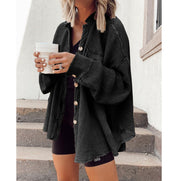 Heidi dames winterjack – oversized wafelstructuur jas met warme voering