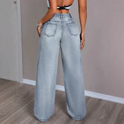 High waist wide leg jeans dames – trendy wijde spijkerbroek met hoge taille