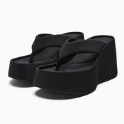 Dames slippers – platform slippers met zachte voering & extra comfort