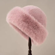 Imitatiebont Damesmuts – Luxe Warme Wintermuts met Modieuze Afwerking