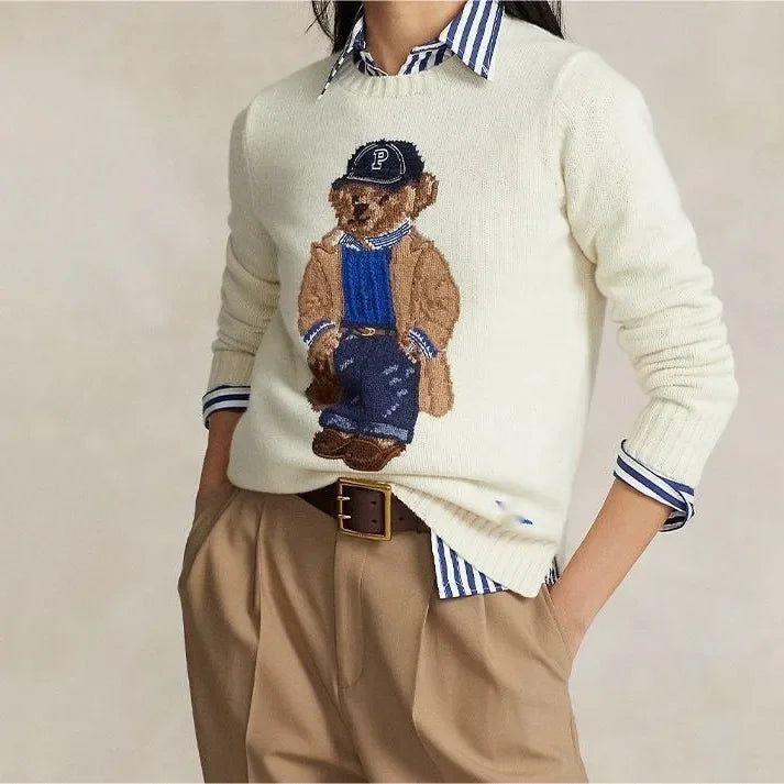 KIRIE dames trui – schattige beren sweater in zacht en warm design