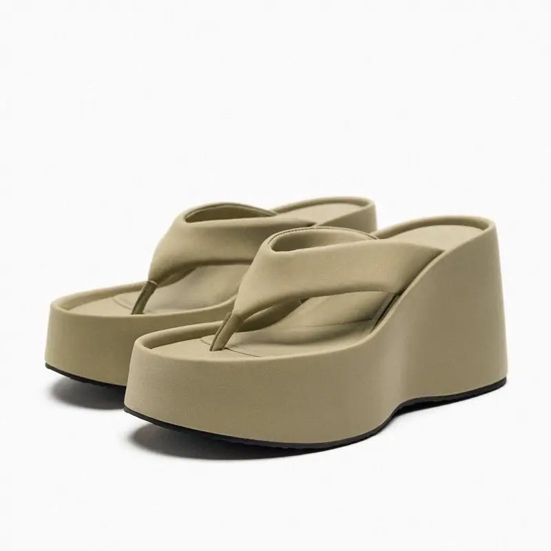 Dames slippers – platform slippers met zachte voering & extra comfort