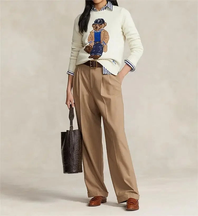 KIRIE dames trui – schattige beren sweater in zacht en warm design