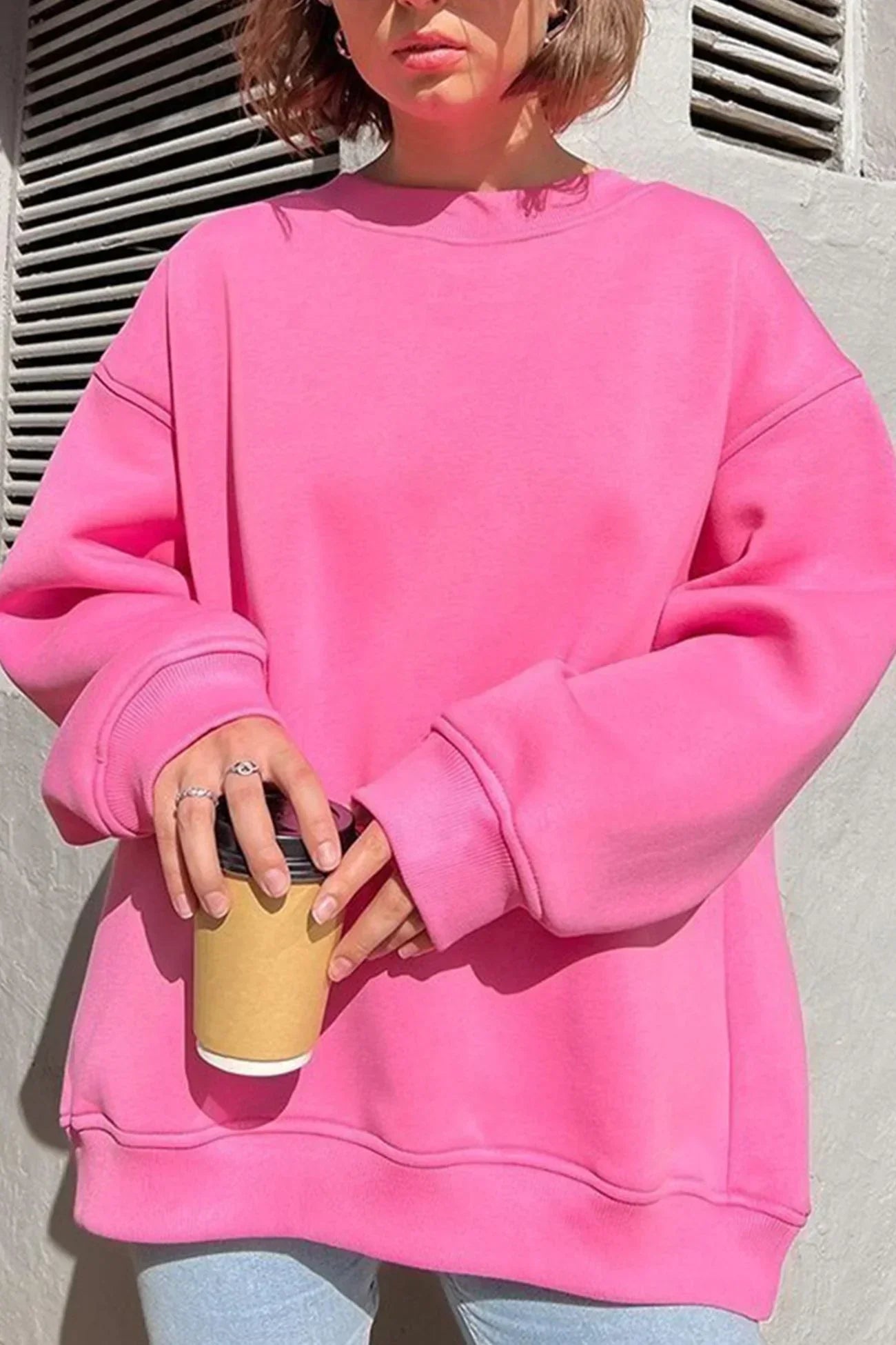 Lola Oversized Sweater Dames – Zachte Trui van Biologisch Katoen met Ronde Hals