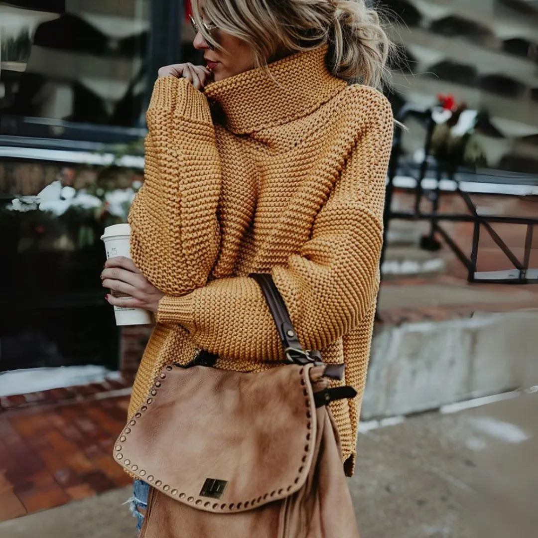 Oversized Coltrui Dames – Warme Gebreide Trui van Premium Kwaliteit