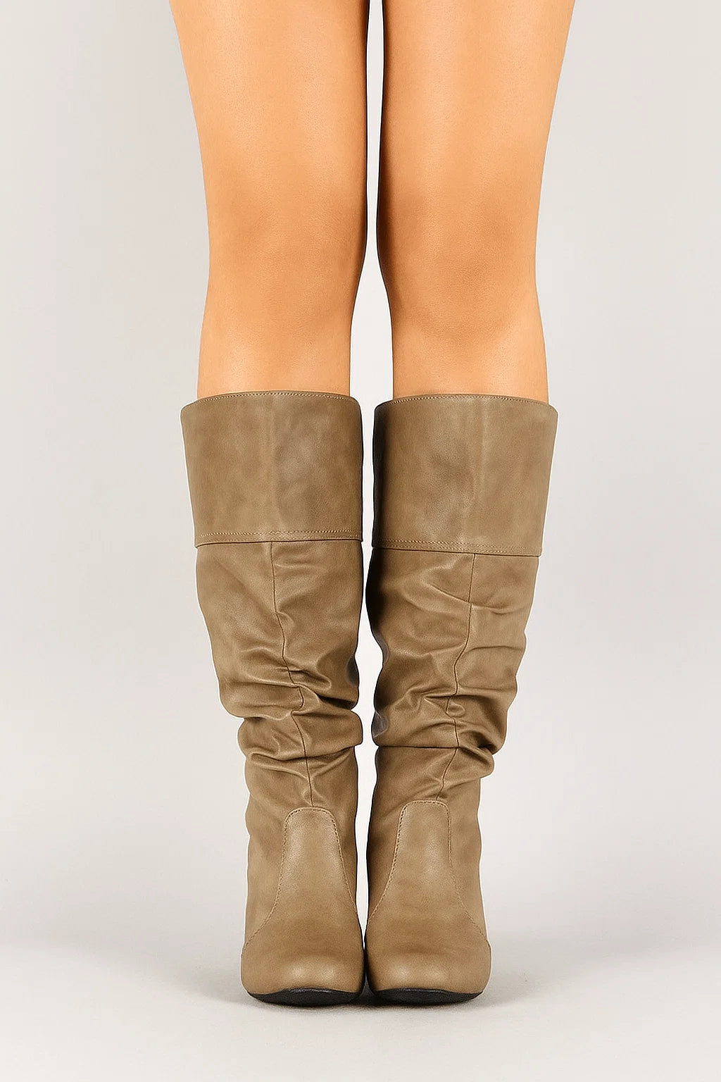 Kniehoge Laarzen Dames – Synthetisch Leren Slouchy Laarzen met Lage Hak | Zara Model