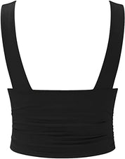 Evi Elegante Damestop – Chique Dames Top met Ruches en Sexy V-Hals
