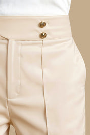 High Waist Shorts Dames – Elegante Zomershorts met Gerimpelde Taille | Anouk