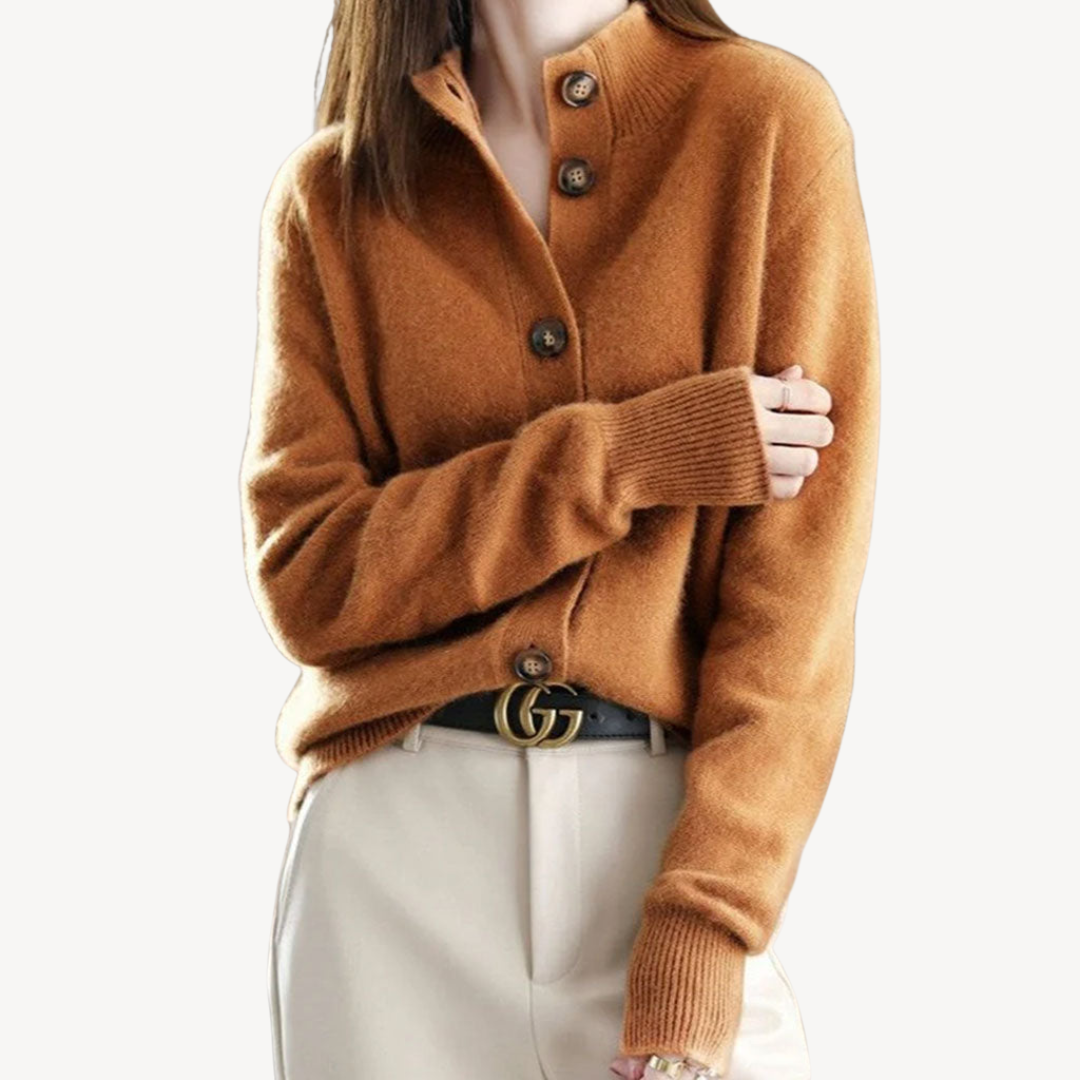 Loravelle dames vest – zachte gebreide cardigan met knoopsluiting