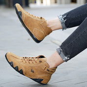 Decks blotevoetschoenen leer | Orthopedische antislip schoenen | Unisex barefoot schoenen