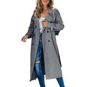 Lange dames trenchcoat | Getailleerde trenchcoat met tijdloos design | Lichtgewicht jas